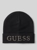 GUESS Muts van viscosemix met labeldetail Zwart