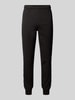 Lacoste Loose fit sweatpants van puur katoen, model 'TAPE' Zwart