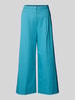 Luisa Cerano Wide leg broek met bandplooien Turquoise