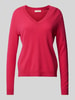 Christian Berg Woman Gebreide pullover met ribboorden Rood