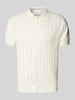 Lindbergh Relaxed Fit Freizeithemd mit Zopfmuster Offwhite