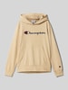 CHAMPION Hoodie mit Label-Stitching Sand