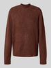 MCNEAL Strickpullover mit gerippten Abschlüssen Dunkelrot Melange