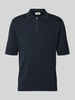 DRYKORN Regular Fit Poloshirt mit kurzem Reißverschluss Marine