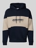 Jack & Jones Hoodie met labelprint, model 'LEGACY' Donkerblauw