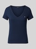 Tommy Jeans Slim fit T-shirt met V-hals Marineblauw