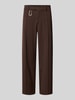 EIGHTYFIVE Stoffhose mit Nahtreißverschlusstaschen Dunkelbraun