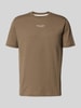 Marc O'Polo Regular fit T-shirt van puur katoen Hazelnoot