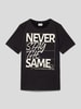 s.Oliver RED LABEL T-Shirt mit Statement-Print Black