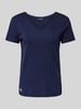 Lauren Ralph Lauren T-shirt z dekoltem w serek Ciemnoniebieski