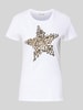 Liu Jo White T-shirt met labelprint en siersteentjes Wit