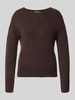 Rich & Royal Regular Fit Longsleeve mit Alpaka-Anteil Schoko