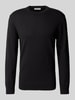 Tom Tailor Denim Regular fit gebreide pullover van katoen Zwart