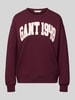GANT Relaxed Fit Sweatshirt aus reiner Baumwolle Bordeaux