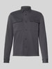 MCNEAL Hemdjacke mit Druckknopfleiste Dunkelgrau