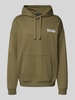 Hugo Blue Relaxed Fit Hoodie aus reiner Baumwolle Modell 'NYROHOOD' Oliv