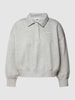 Nike Cropped Sweatshirt mit Polokragen Mittelgrau
