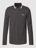 BOSS Green Poloshirt mit langen Ärmeln Modell 'PLISY' Anthrazit