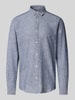 Only & Sons Slim Fit Leinenhemd mit Kentkragen Modell 'CAIDEN' Blau