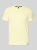 LERROS Regular Fit T-Shirt mit V-Ausschnitt Hellgelb