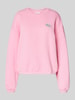 American Vintage Sweatshirt met labelprint, model 'IZUBIRD' Roze