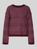Selected Femme Relaxed Fit Pullover aus Woll-Mix mit Alpaka-Anteil Modell 'FALVA' Bordeaux