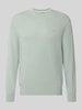 Marc O'Polo sweter w kroju regular fit z mieszanki bawełny z dodatkiem żywej wełny Miętowy