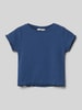 Mango T-Shirt mit Rüschen Blau