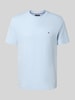 Tommy Hilfiger Regular Fit T-Shirt aus reiner Baumwolle Hellblau