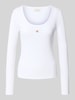 Calvin Klein Jeans Longsleeve mit Label-Detail Weiss