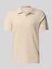 Casual Friday Regular fit poloshirt met structuurmotief, model 'MATEO' Zand