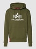 Alpha Industries Hoodie met logoprint Donkergroen