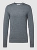 CK Calvin Klein Strickpullover mit gerippten Abschlüssen Marine