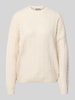 REVIEW oversized fit gebreide pullover met kabelpatroon Offwhite gemêleerd