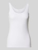 Jake*s Casual Slim Fit Top mit Rundhalsausschnitt Weiss