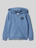 s.Oliver RED LABEL Regular Fit Sweatjacke aus Baumwoll-Mix Rauchblau