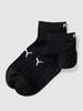 Puma Socken mit eingewebten Label-Details im 2er-Pack Modell 'Quarter' Black