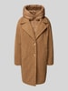 Christian Berg Woman Selection Mantel mit Steppeinsatz und Knopfverschluss Mittelbraun