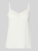 PIECES Loose fit blousetop met kant Model 'TIFFANY' Wit