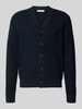 SELECTED HOMME Regular fit gebreid jack van puur katoen, model 'TOM' Marineblauw