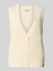 MOS MOSH Gilet met V-hals, model 'Kirby' Ecru