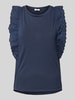 s.Oliver RED LABEL Top met ajourwerk Marineblauw