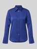 MANGO Slim Fit Bluse aus Satin Modell 'IDEALE' Royal