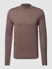 SELECTED HOMME Gebreide pullover met turtleneck, model 'TOWN' Lichtbruin