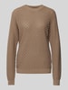 FREE/QUENT Gebreide pullover met ronde hals, model 'Dodo-Pu-Diamo' Taupe