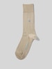 Burlington Socken mit Label-Schriftzug Modell 'Lord' Beige