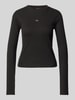 Calvin Klein Jeans Longsleeve mit geripptem Rundhalsausschnitt Black