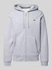 Lacoste Sweatjacke mit Label-Patch Hellgrau