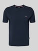 HECHTER PARIS T-shirt met labelprint Marineblauw