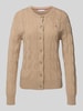 Tommy Hilfiger Regular fit gebreid jack met kabelpatroon van zuivere wol Camel